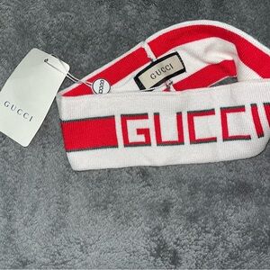 Red and White Headband